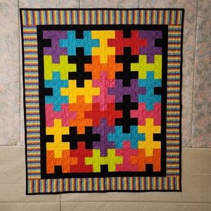 NEW Kid's Autism Quilt Puzzle pieces